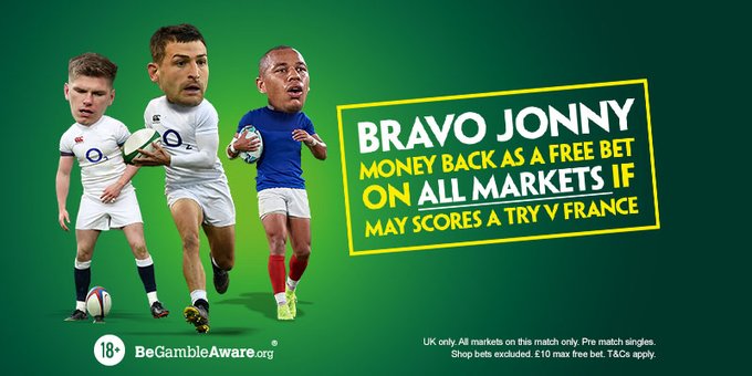 paddy power jonny may free bet