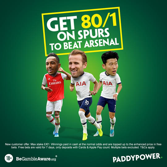 power spurs arsenal 80 to 1